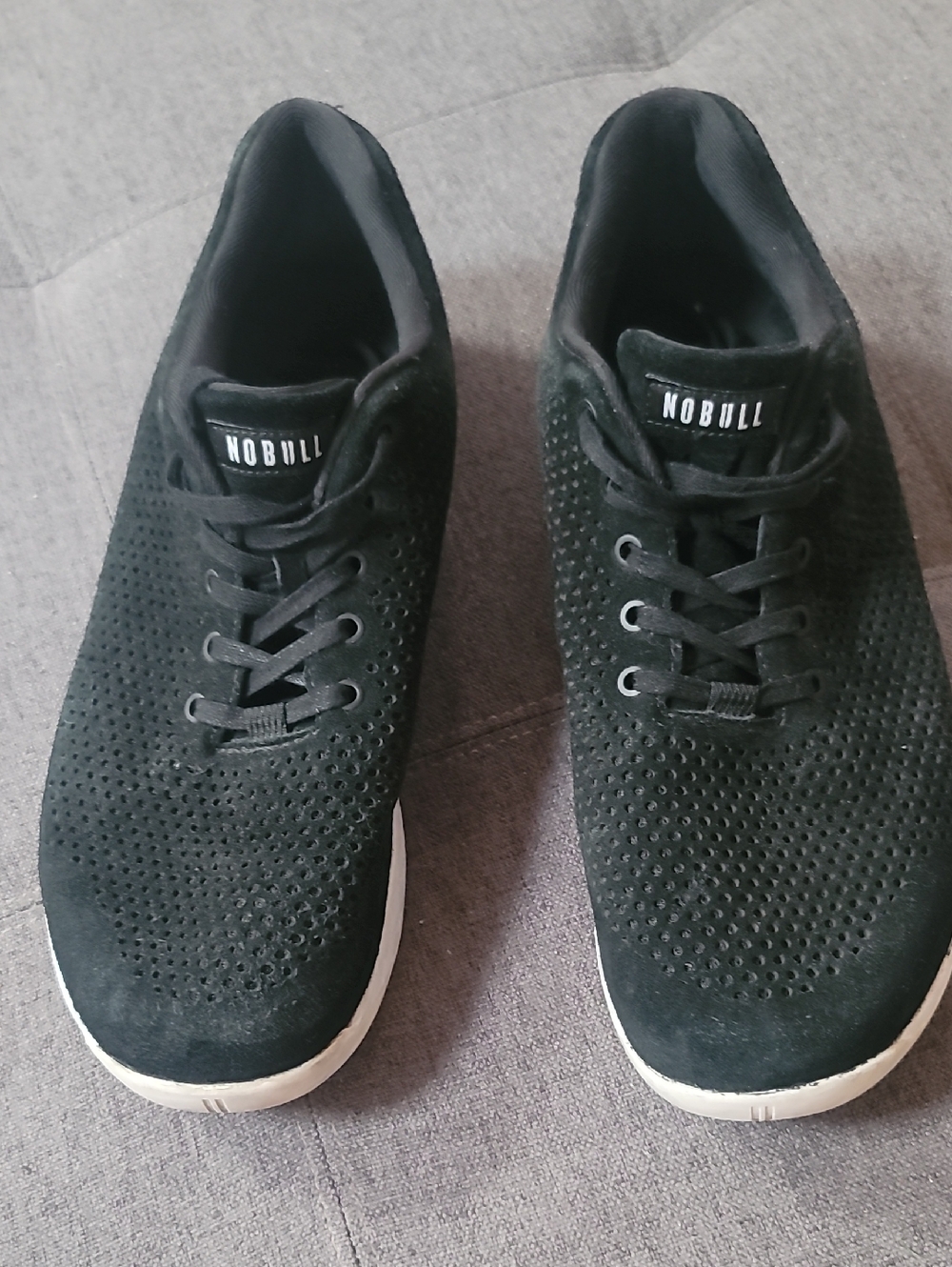 NOBULL Black Perforated Training Sneakers with White Sole MENS SIZE 16